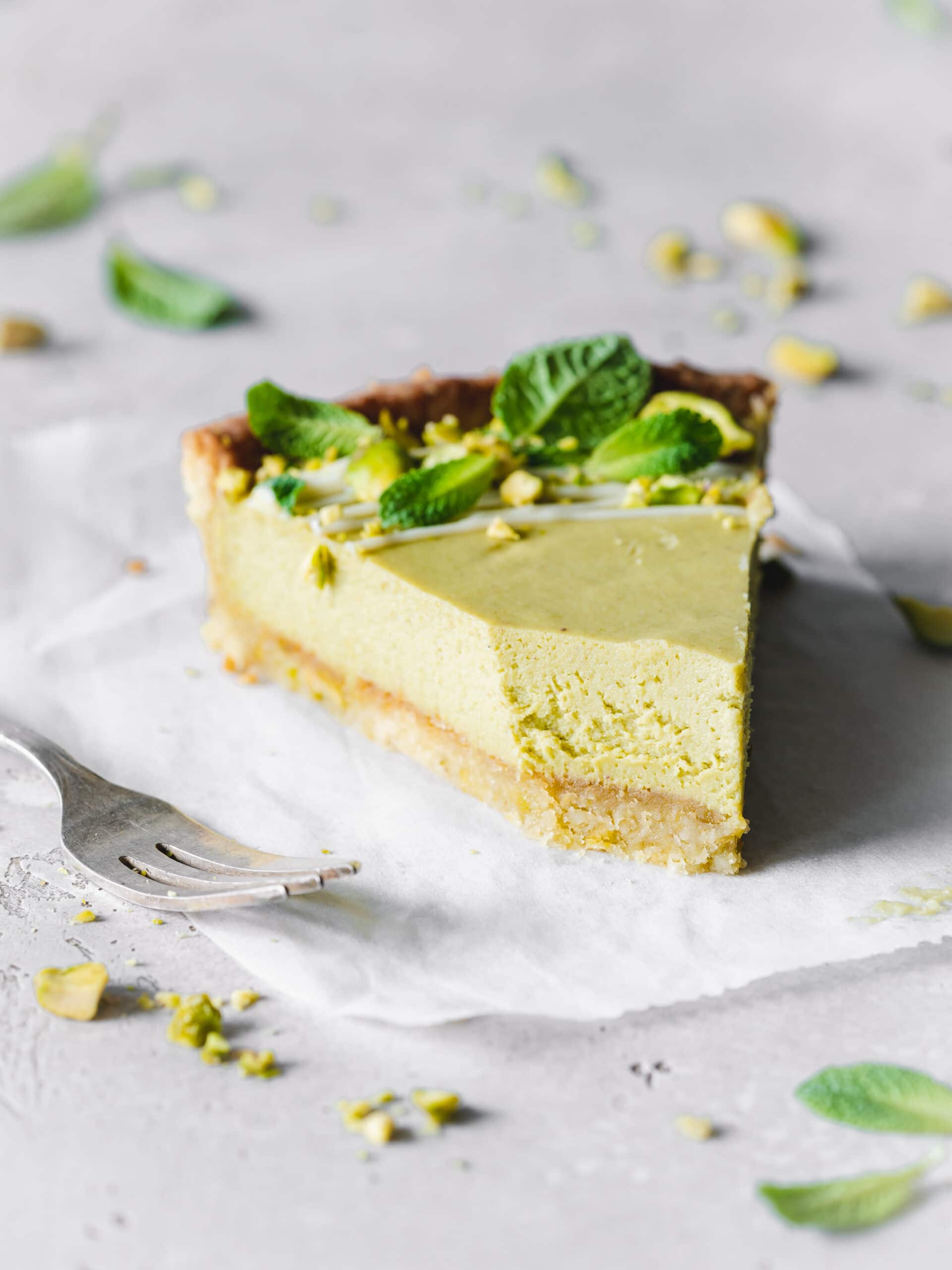 Vegan White Chocolate Pistachio Tart