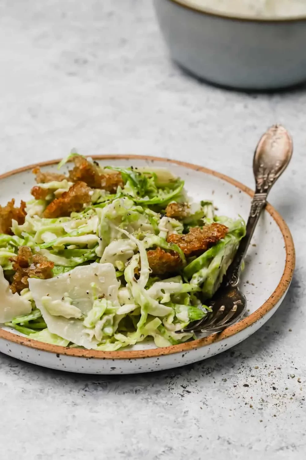 Shredded Brussel Sprouts Salad with Truffle Oil