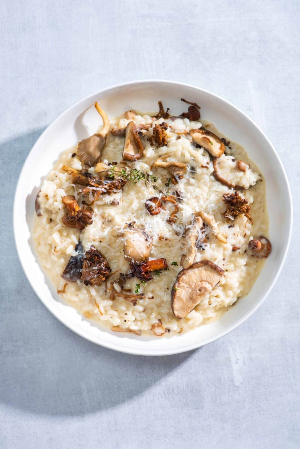 Creamy Roasted Mushroom Risotto with Truffle Oil