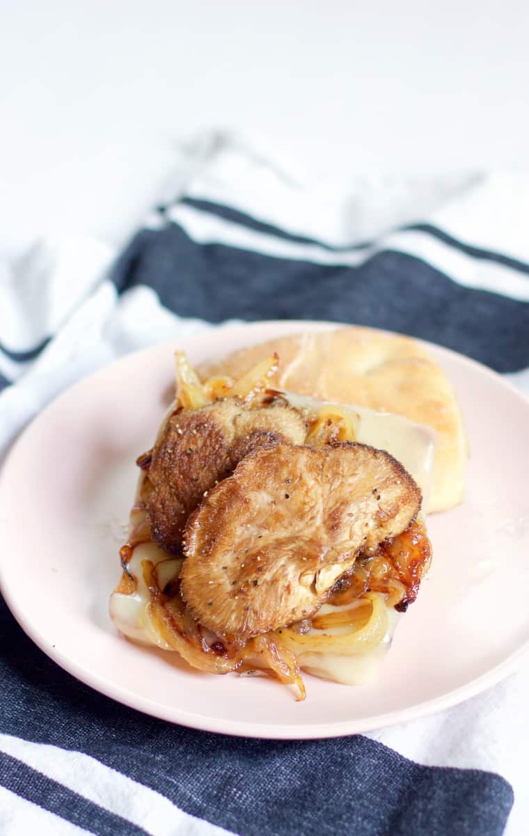 Lion's Mane Mushroom Swiss Burger