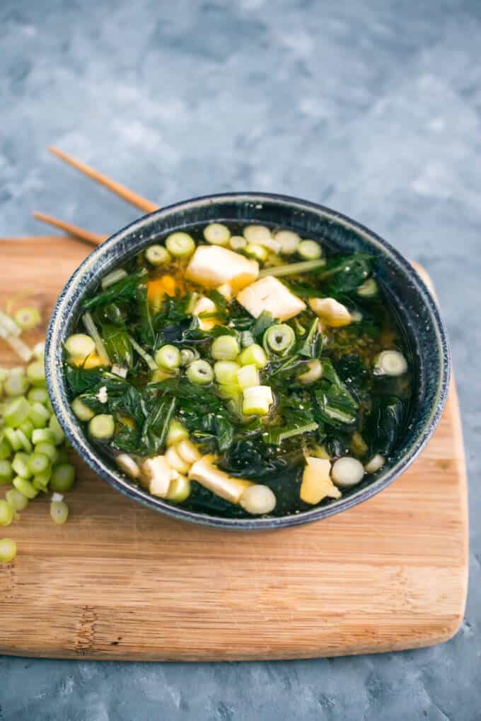 15-Minute Miso Soup with Mizuna