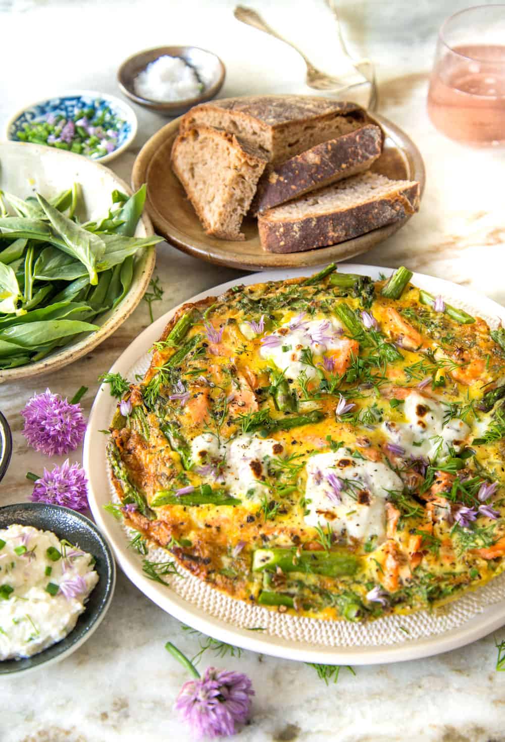 Asparagus and Smoked Salmon Frittata