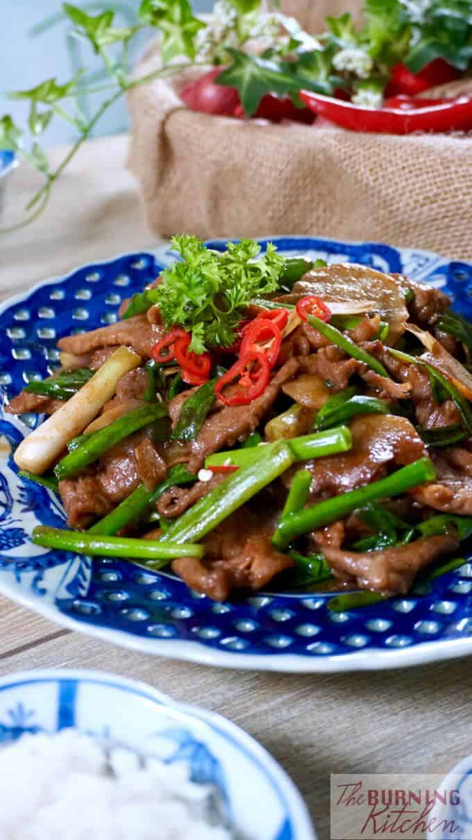 Beef with Ginger and Spring Onions