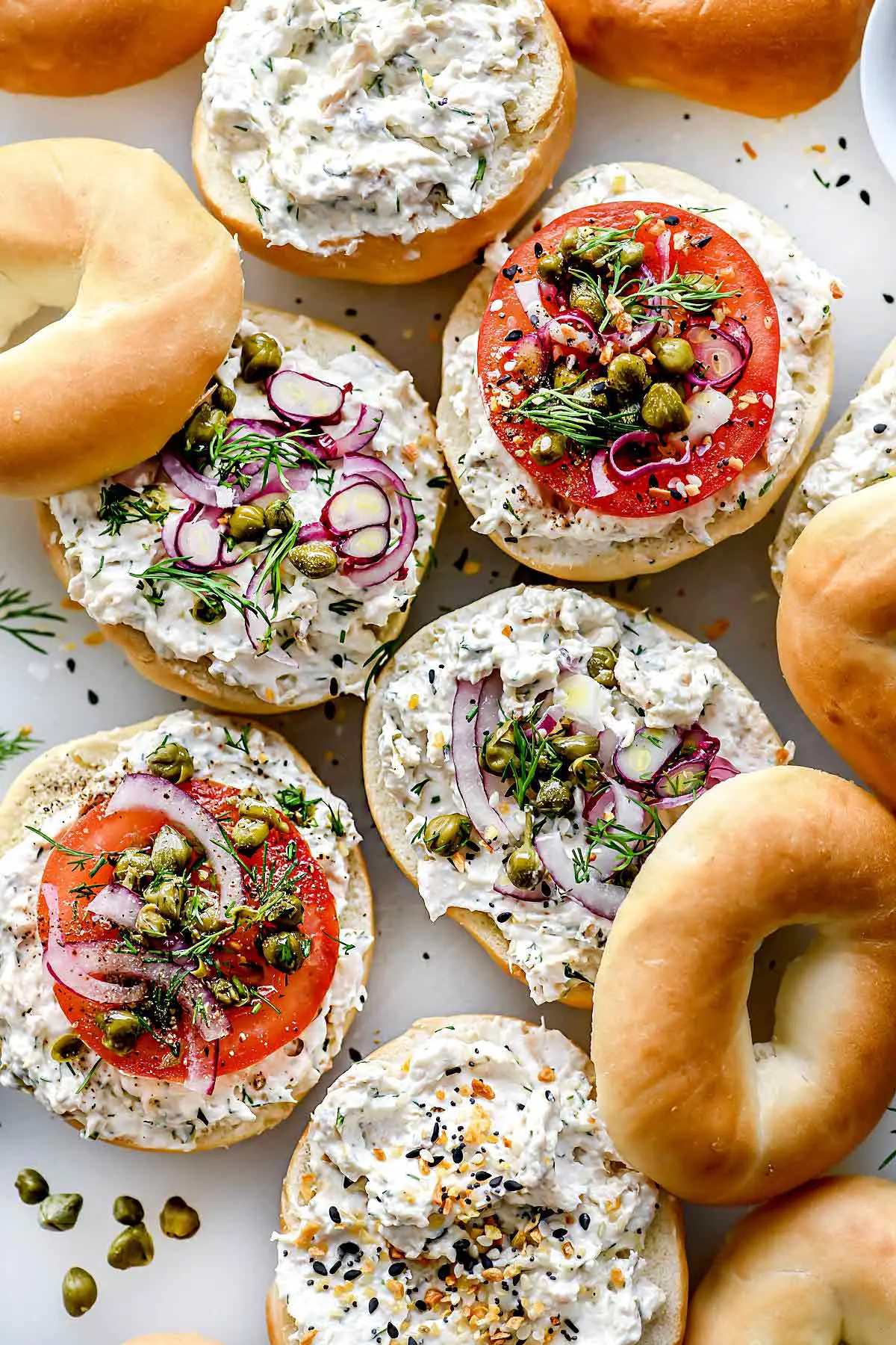 Salmon Cream Cheese Bagels