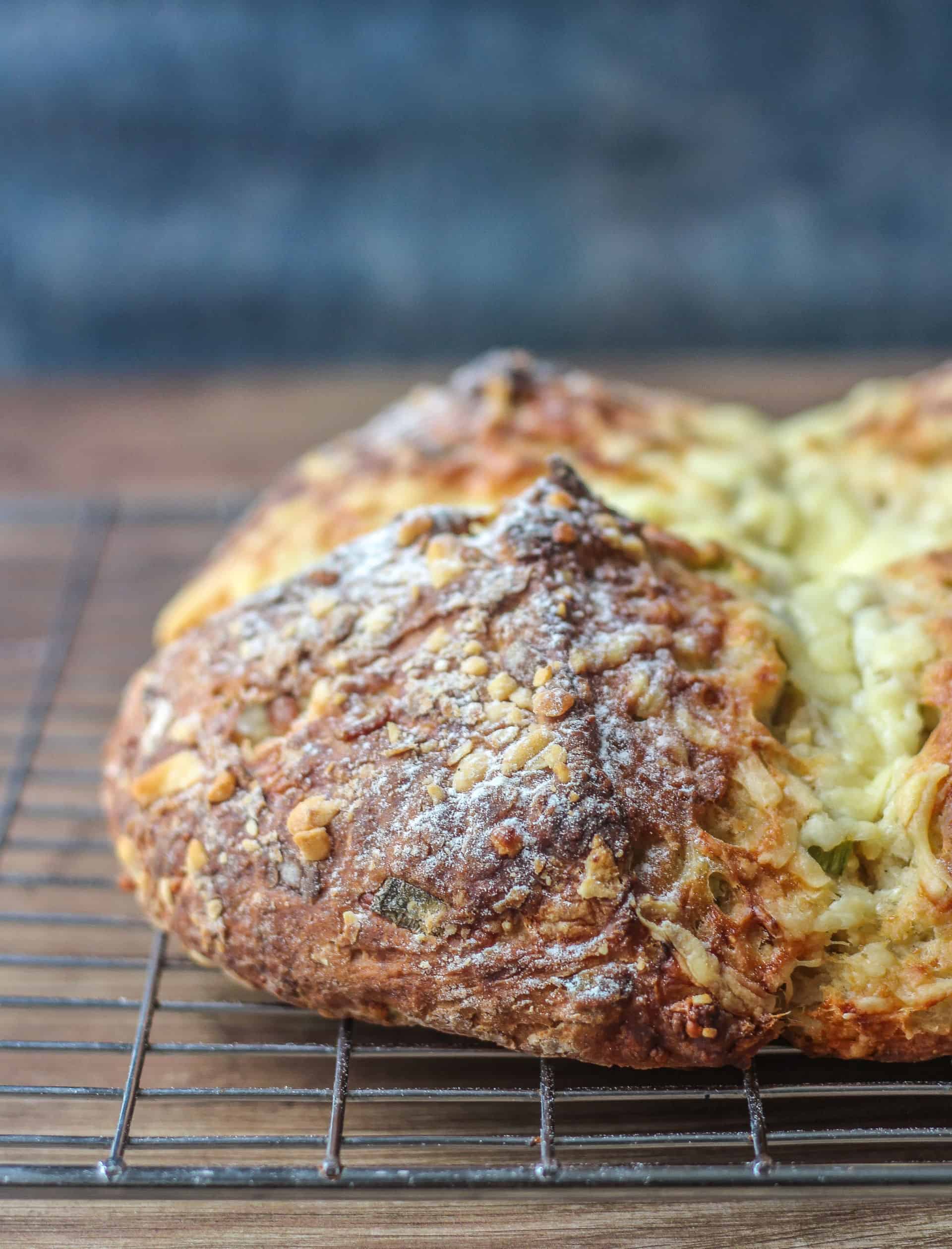 Bacon Cheese and Spring Onion Soda Bread
