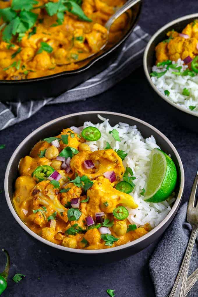 Cauliflower and Chickpea Coconut Curry