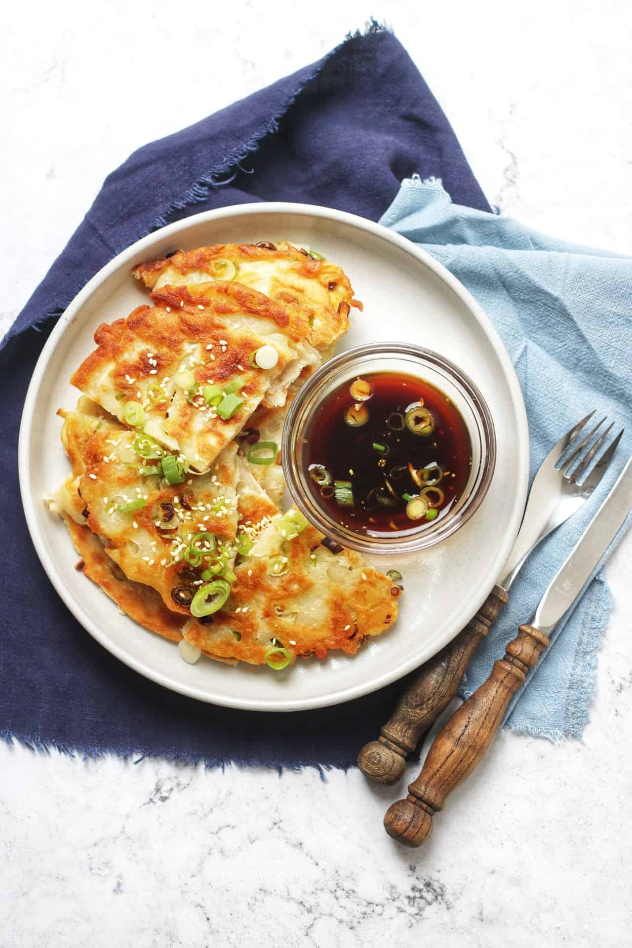 Flaky Spring Onion Pancakes