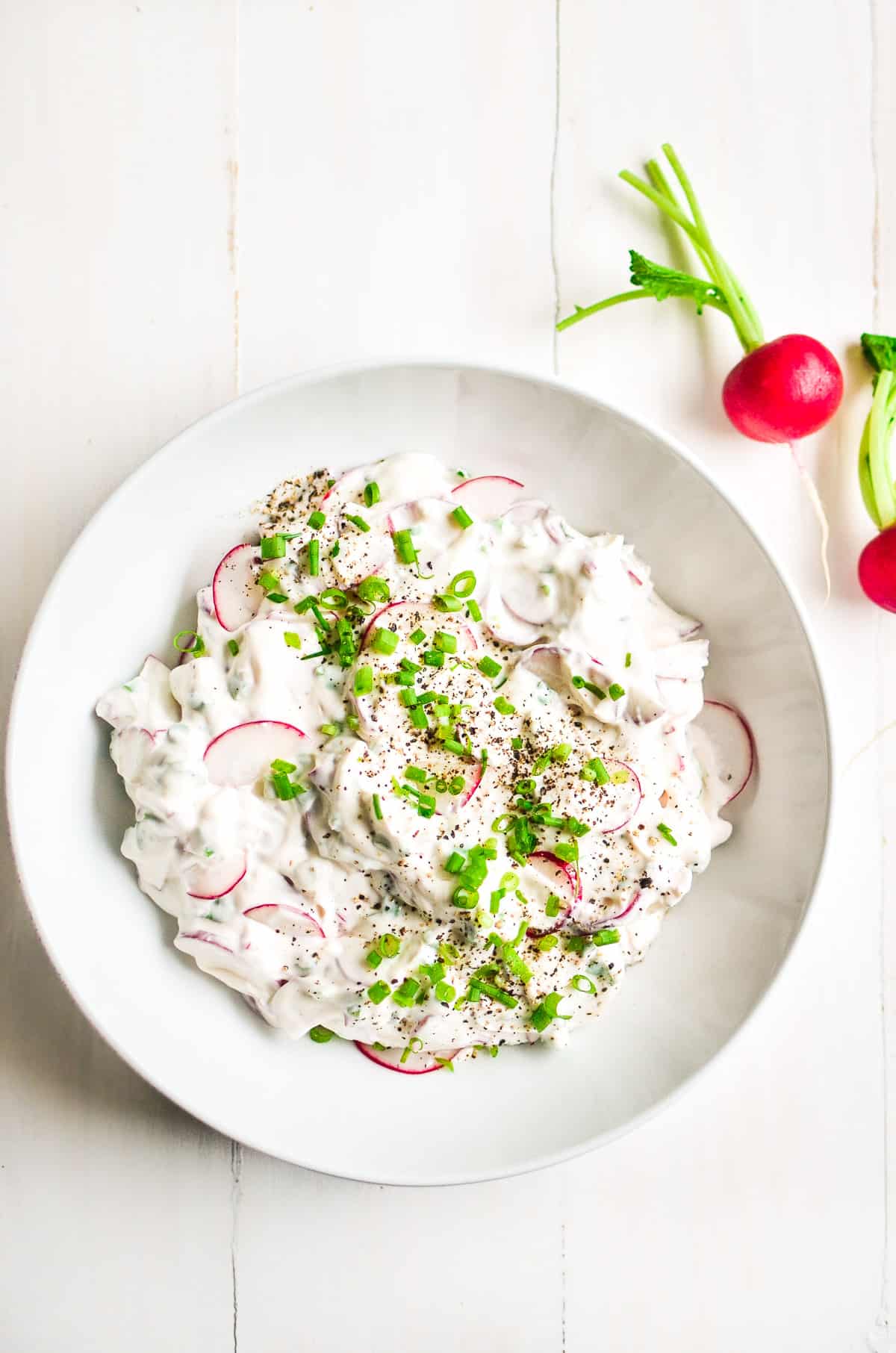 Creamy Spring Onion and Radish Dip