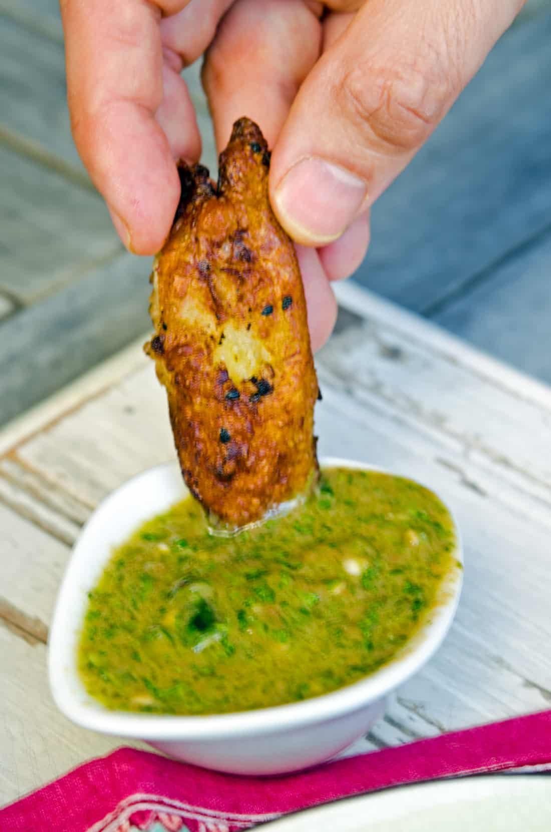 Deep-Fried Green Bananas with Green Chilli & Tamarind Dipping Sauce