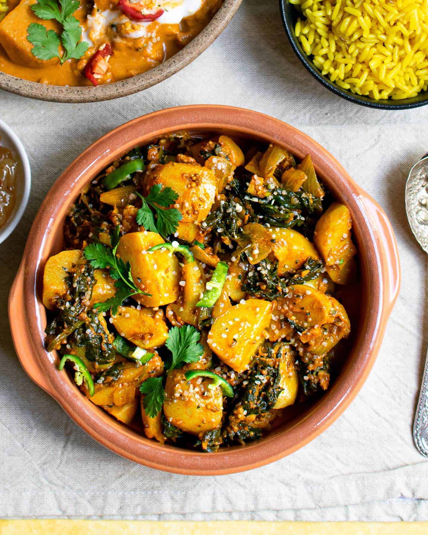 Vegan Saag Aloo in 25 Minutes