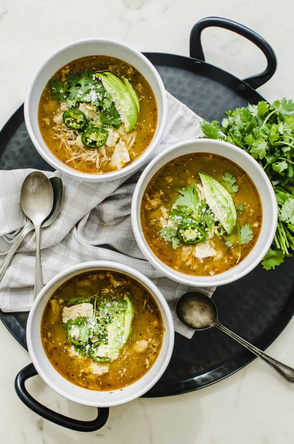 Instant Pot Chicken Posole Verde