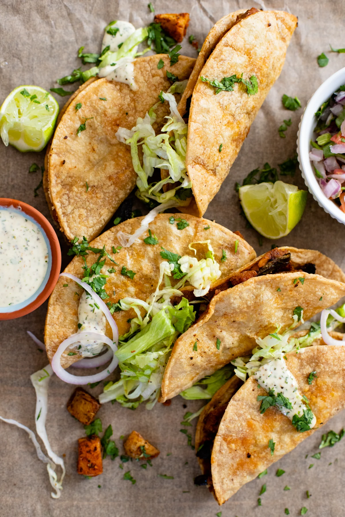 Crispy Poblano and Potato Tacos