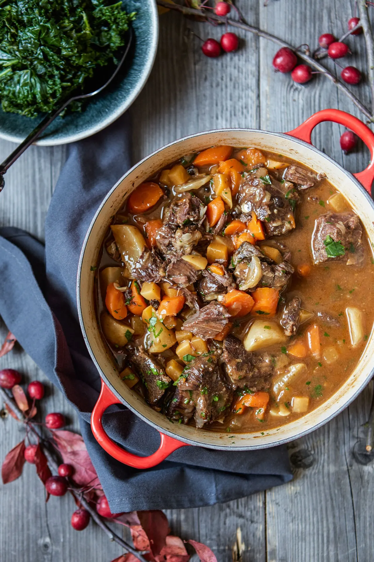 Beef Cheeks with Juniper Berries and Root Vegetables