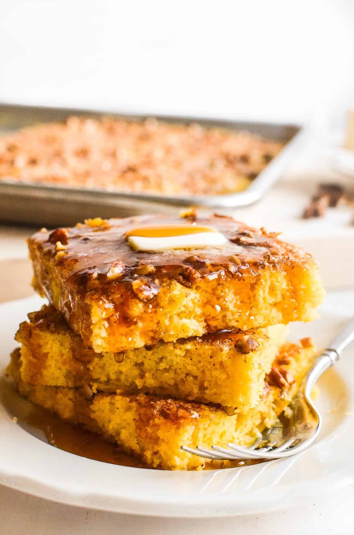 Pumpkin Crunch Sheet Pan Pancakes