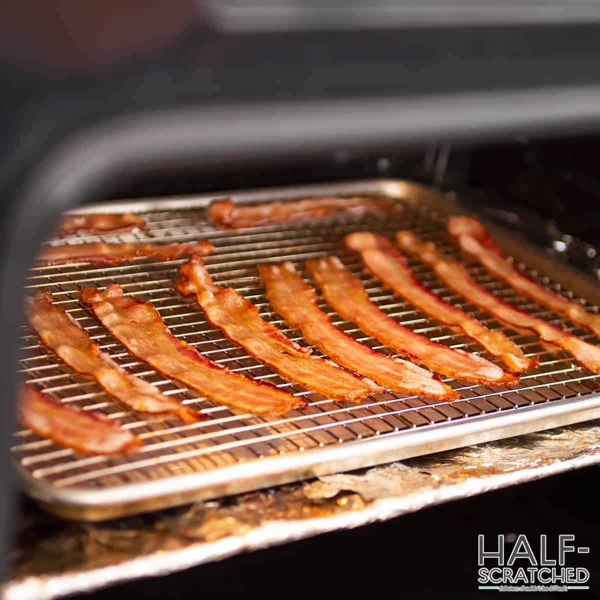 Bacon in the oven on rack