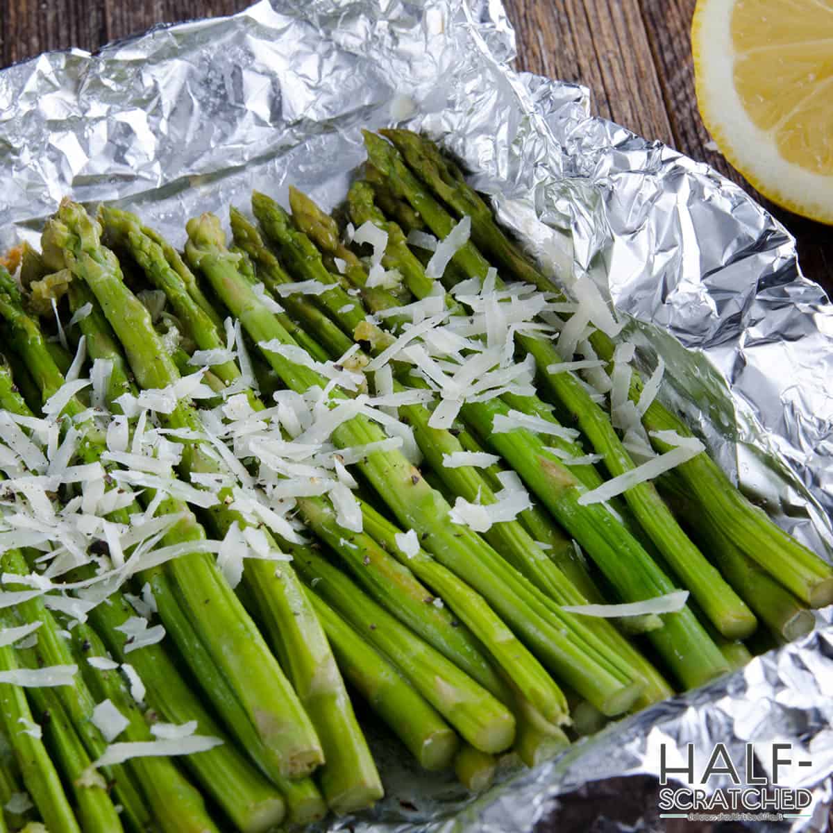 Asparagus in foil