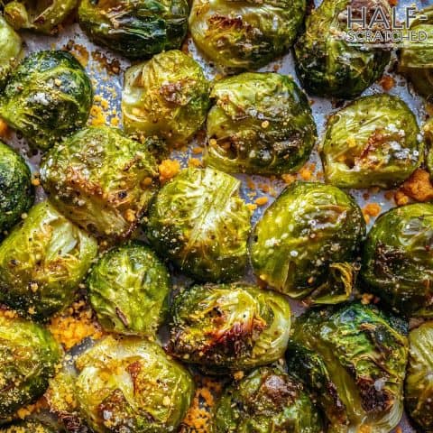 Brussels sprouts in oven at 400 F