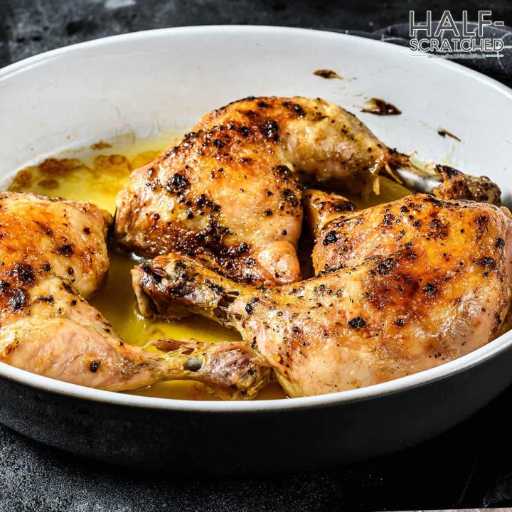 Chicken thighs in oven at 400F