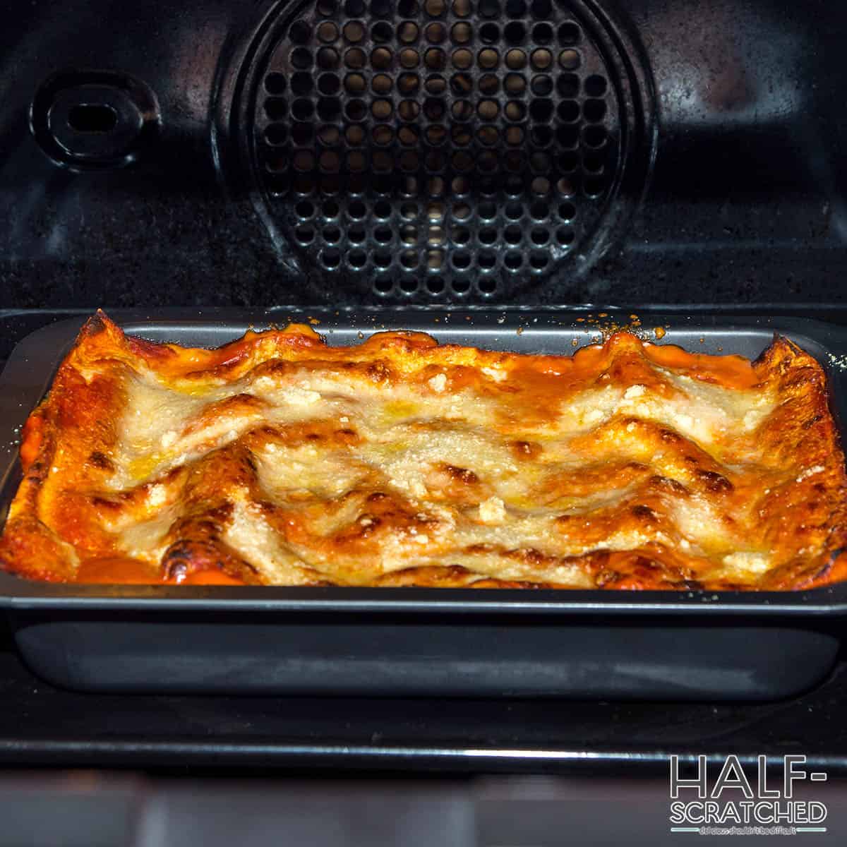 Reheating lasagna in the oven