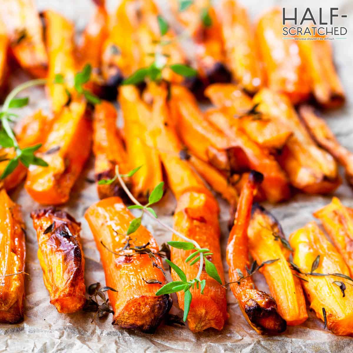 Roasted carrot slices