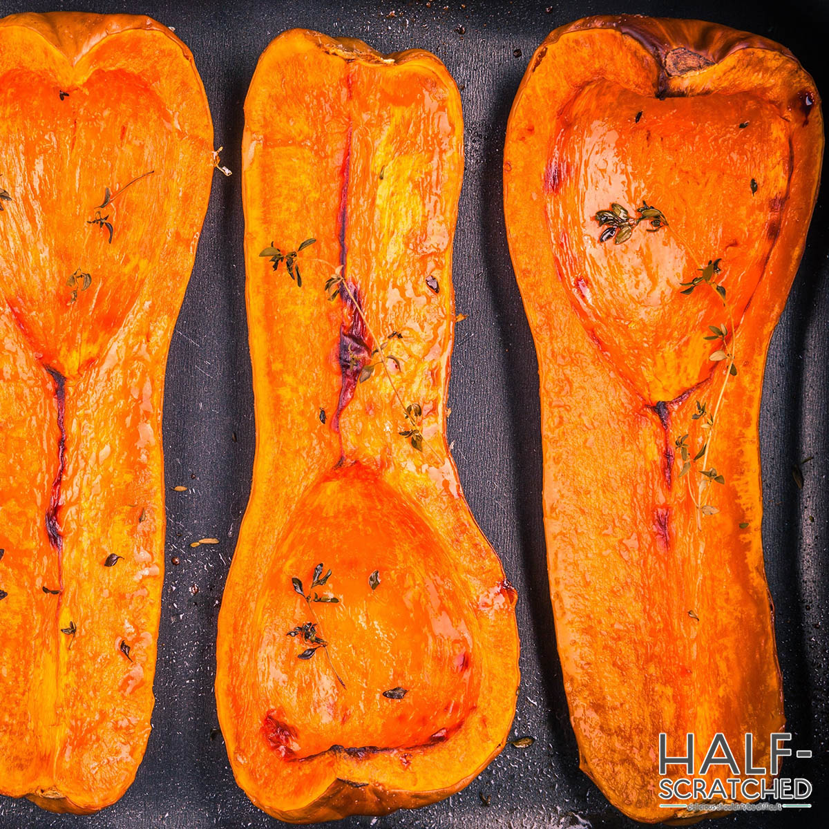 Butternut Squash on an oven tray