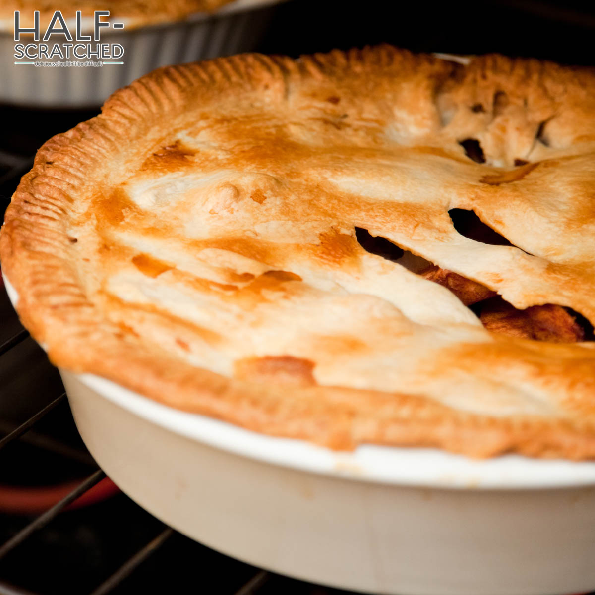 Apple pie in the oven