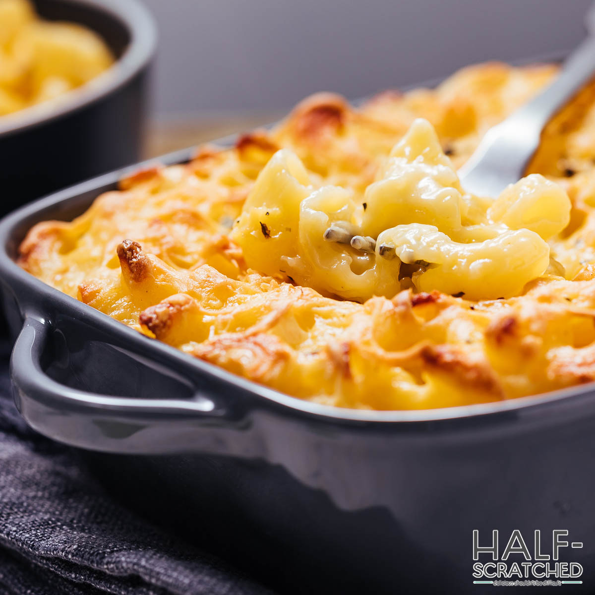 Close up of mac and cheese