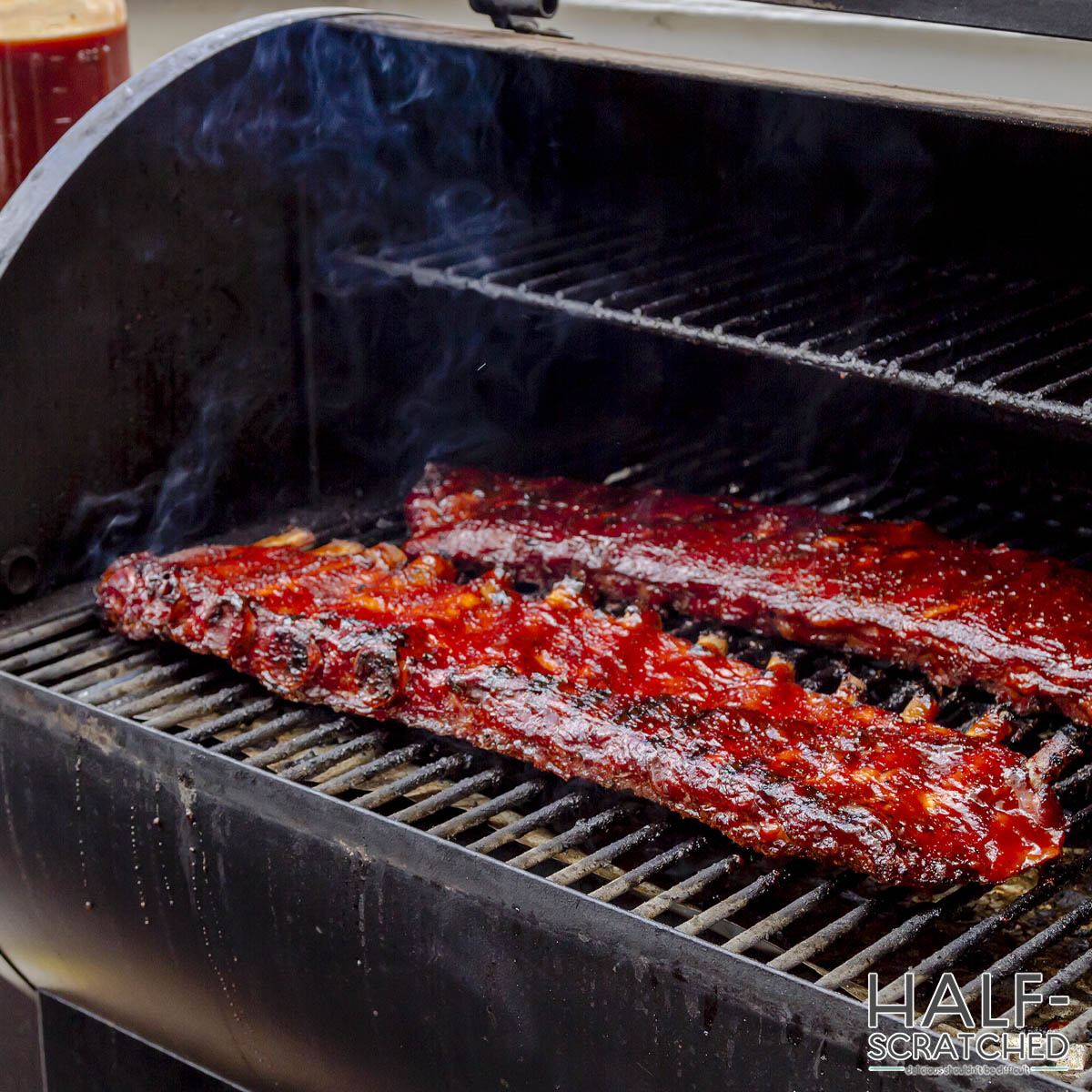 Ribs in smoker