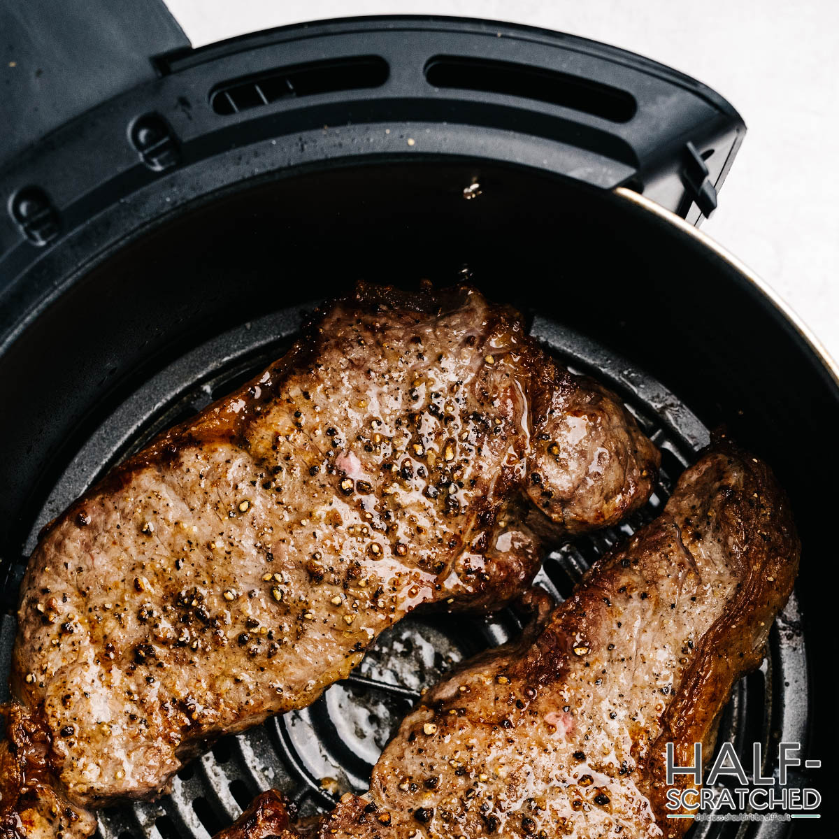 Steak in an air fryer