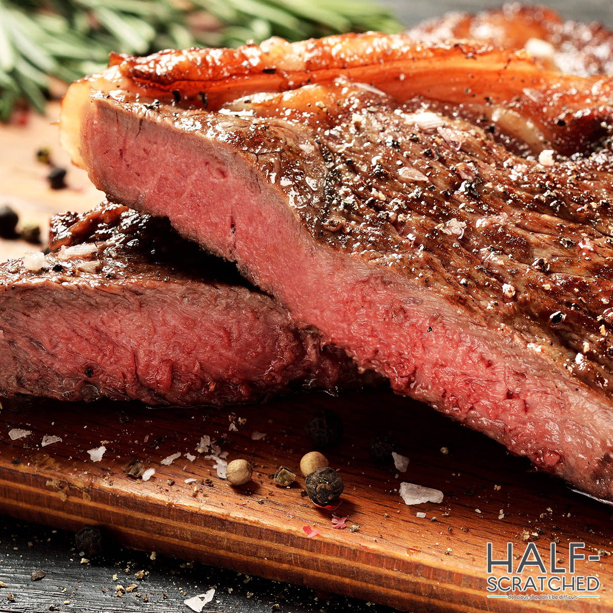 Steak in oven at 400F