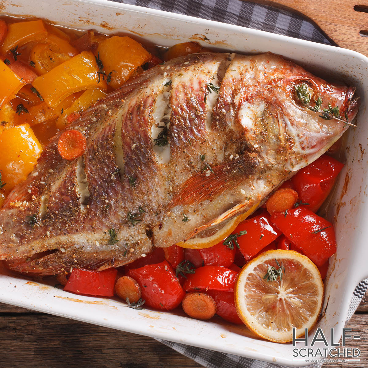 Whole oven tilapia