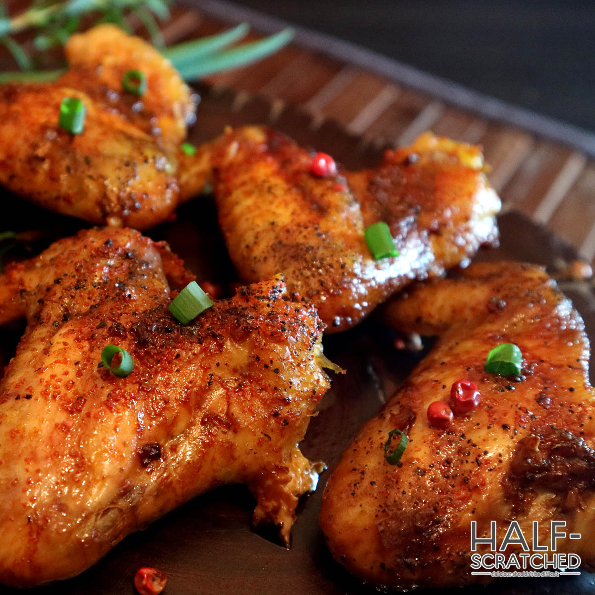 Crispy smoked chicken wings