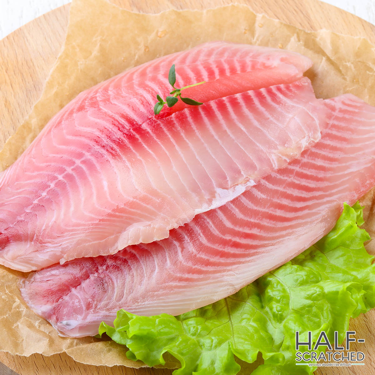 Fresh raw tilapia fillets