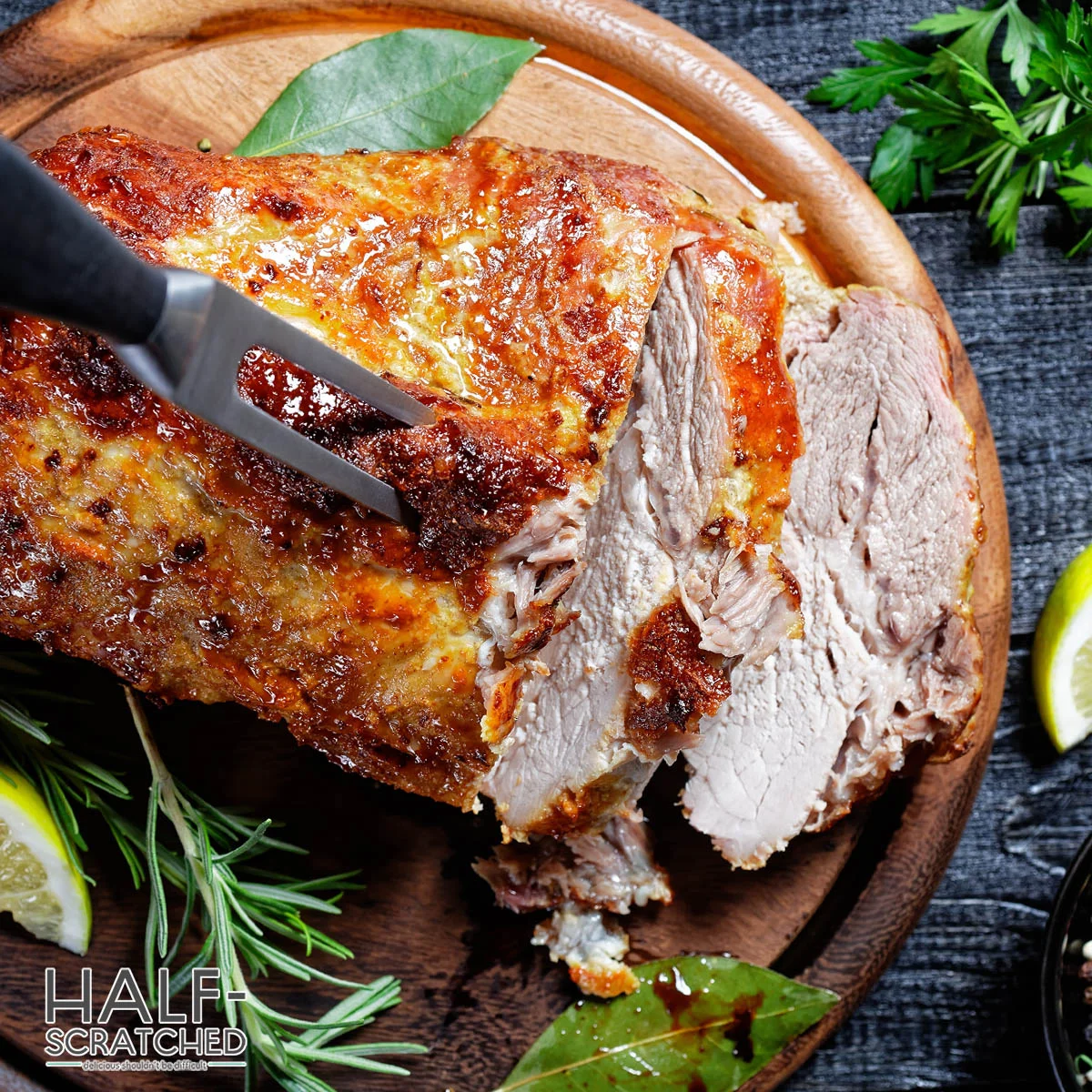 Pork roast with a golden crust