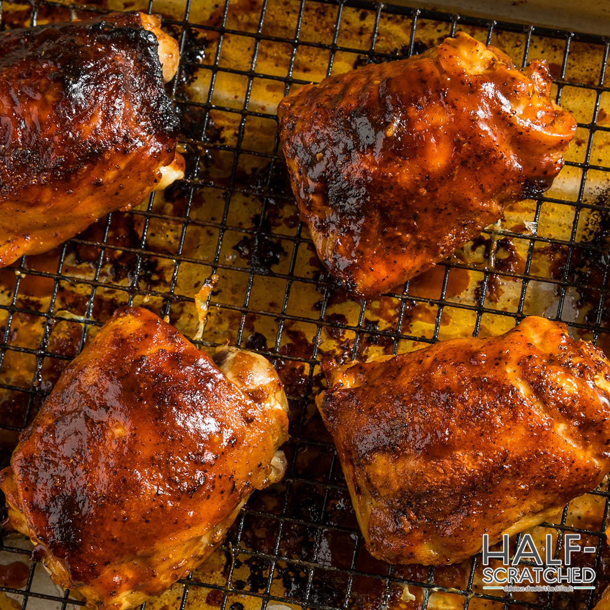 Smoked chicken thighs at 225F