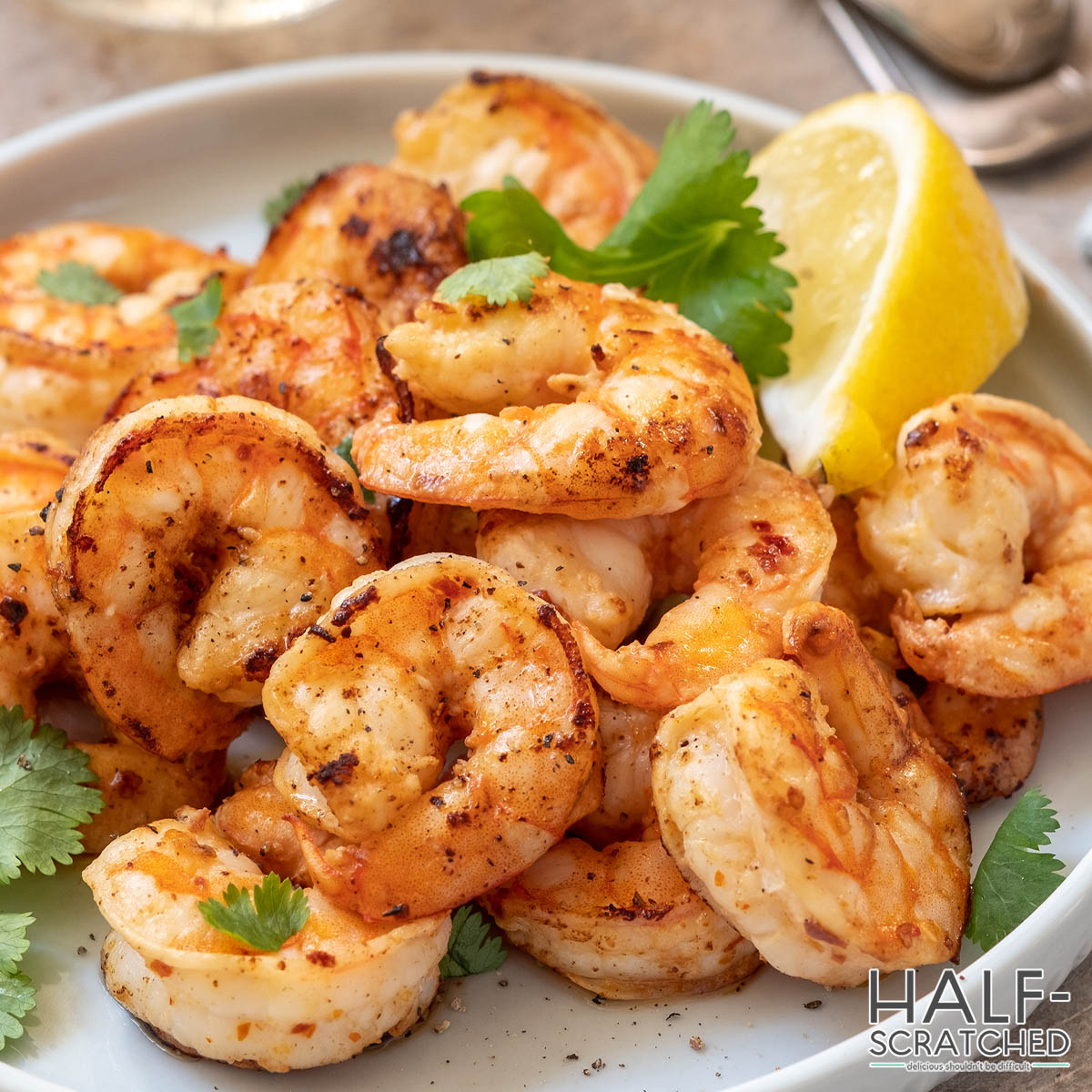 Baked shrimp with lemon