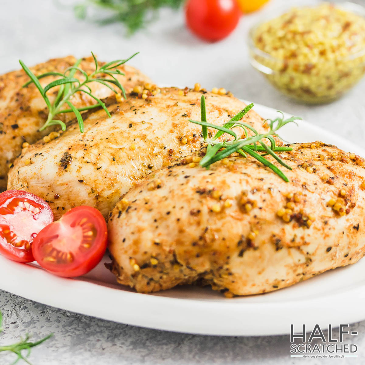 Chicken breast in the oven at 375F