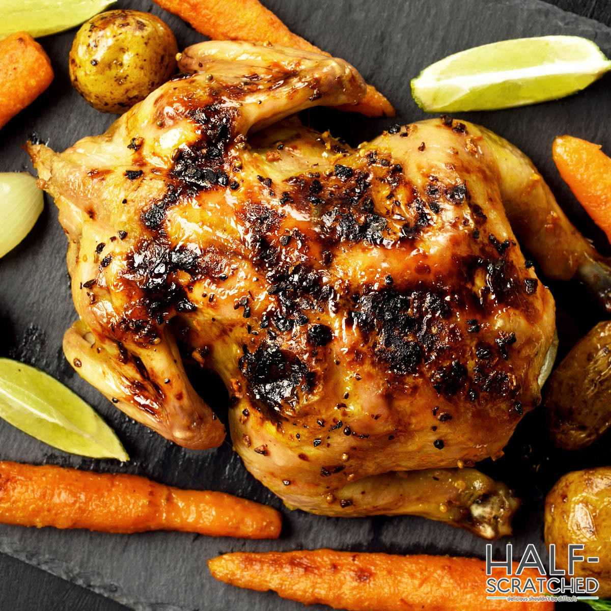 seasoned roasted whole chicken