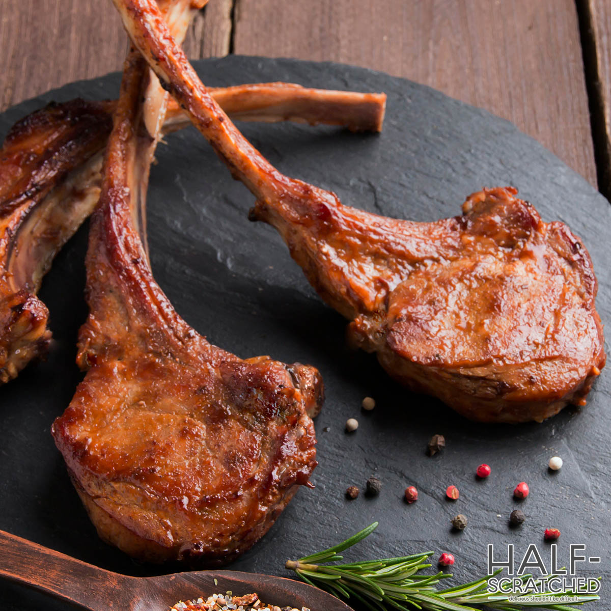 Baked lamb chops