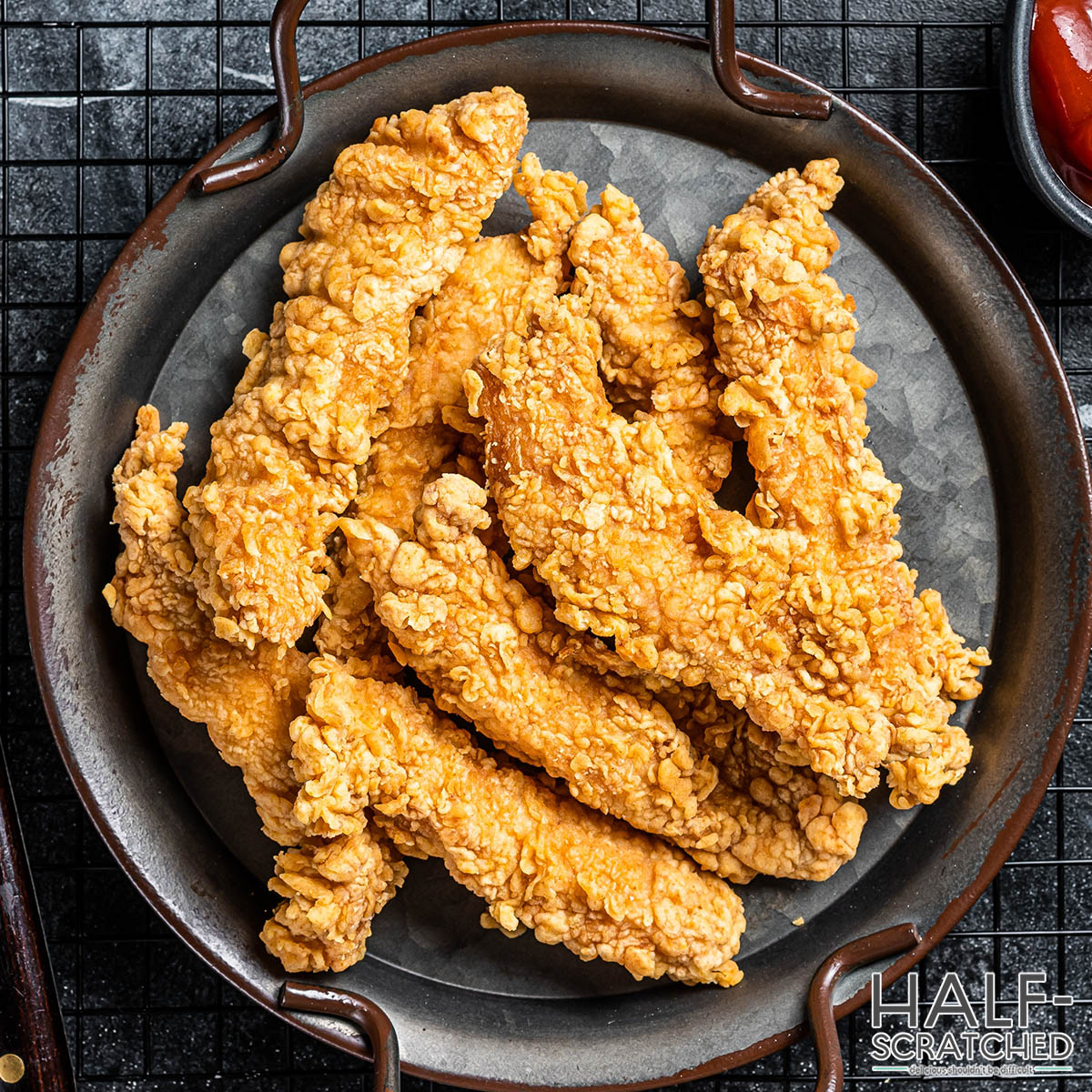 Crispy chicken tenders strips