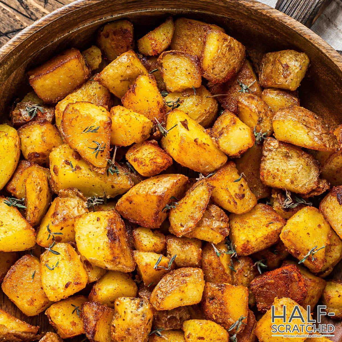 Cubed potatoes