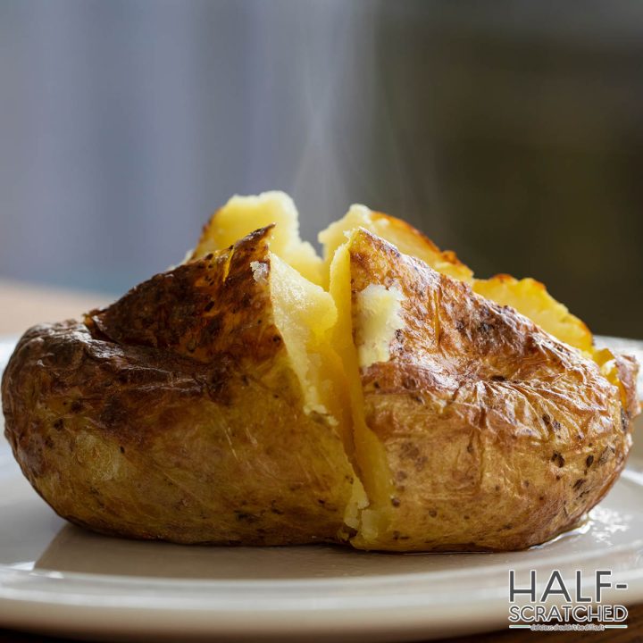 Oven baked potato at 450 Fahrenheit