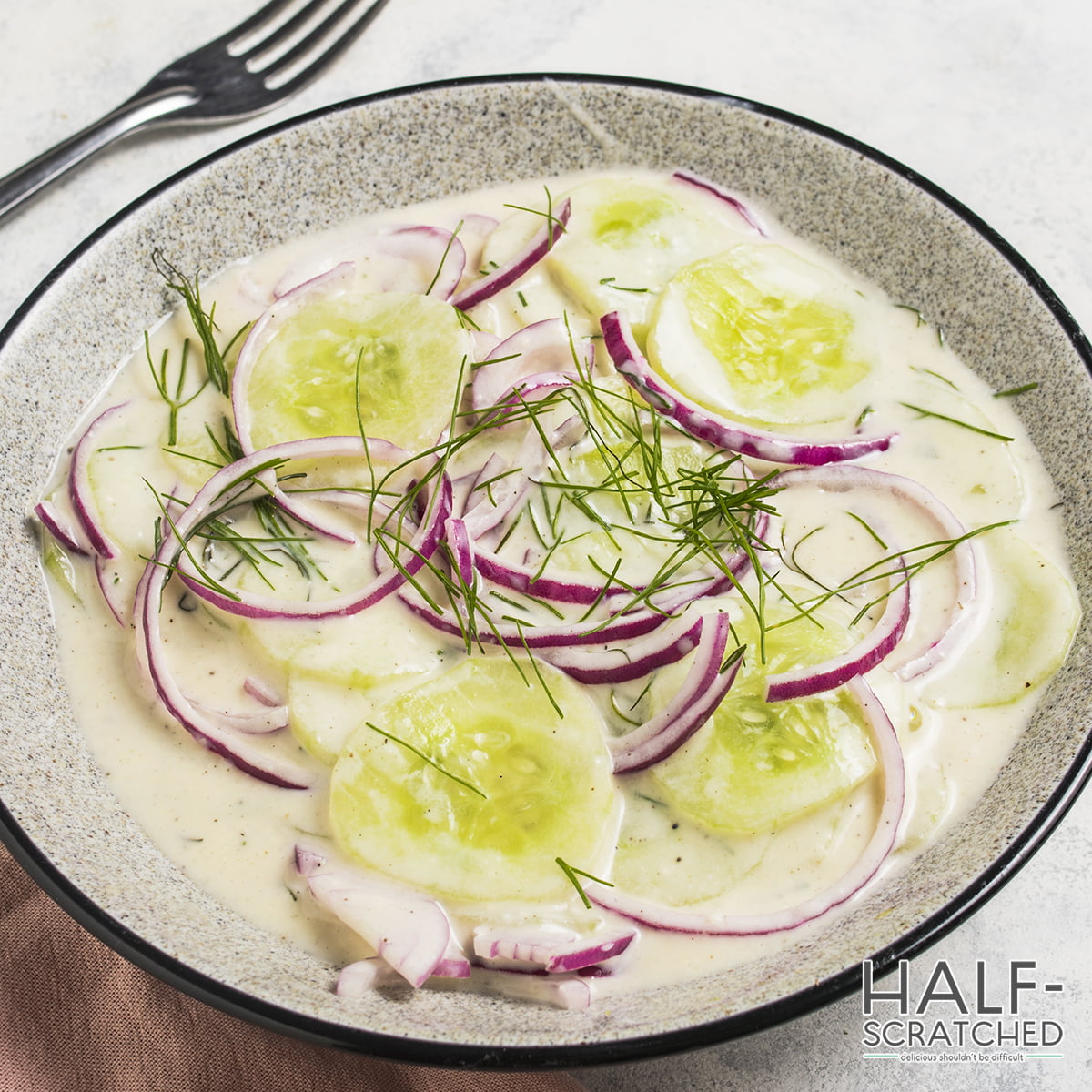 Old Fashioned Cucumber Salad With Mayo