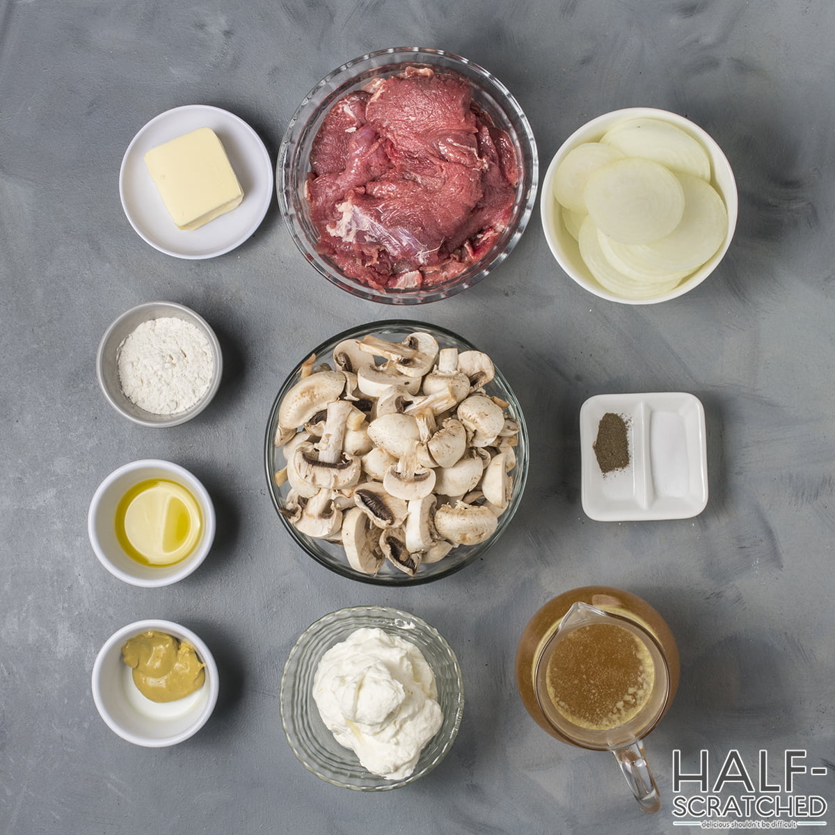 Ina Garten's Beef Stroganoff Ingredients