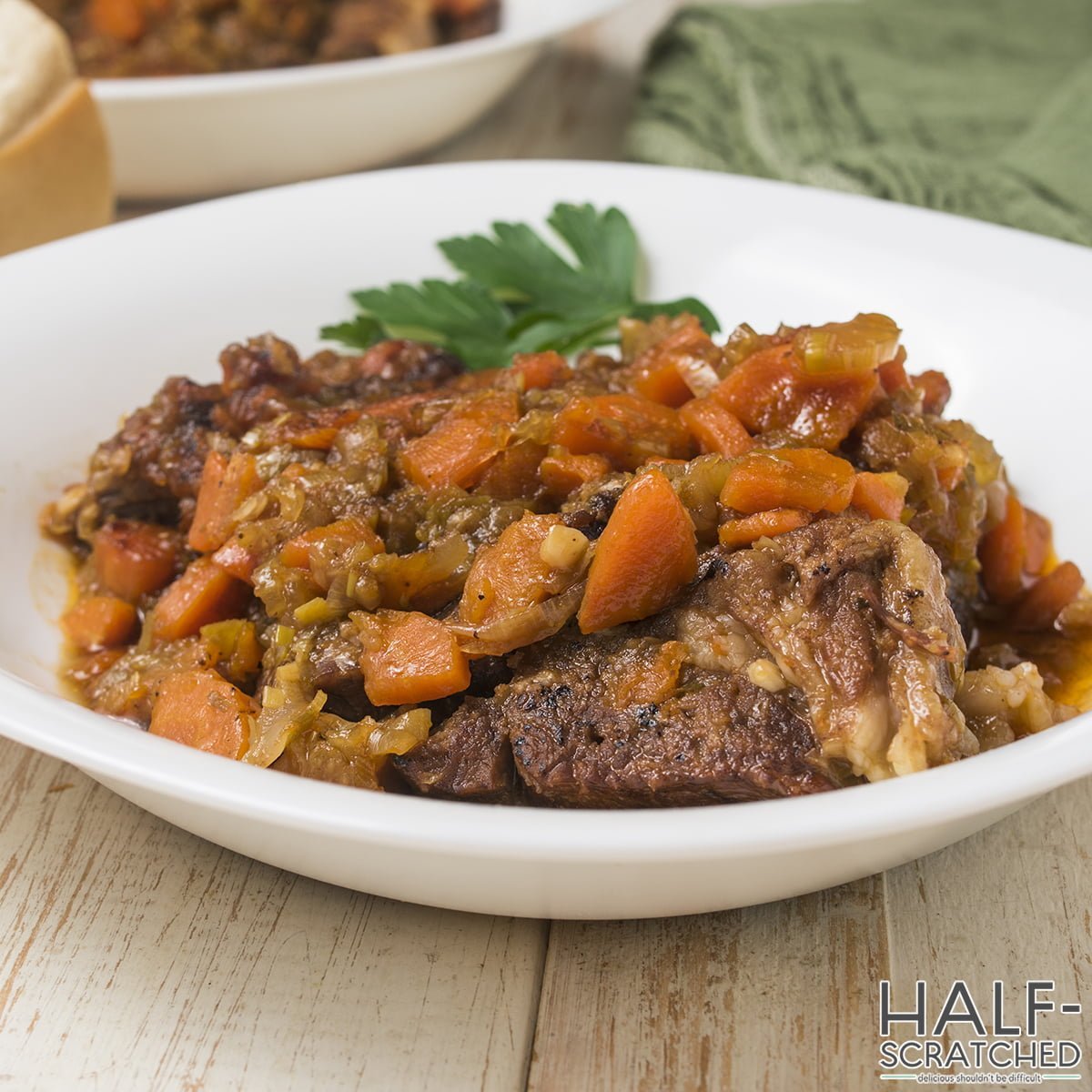 Close view of Ina Garten's Braised Short Ribs