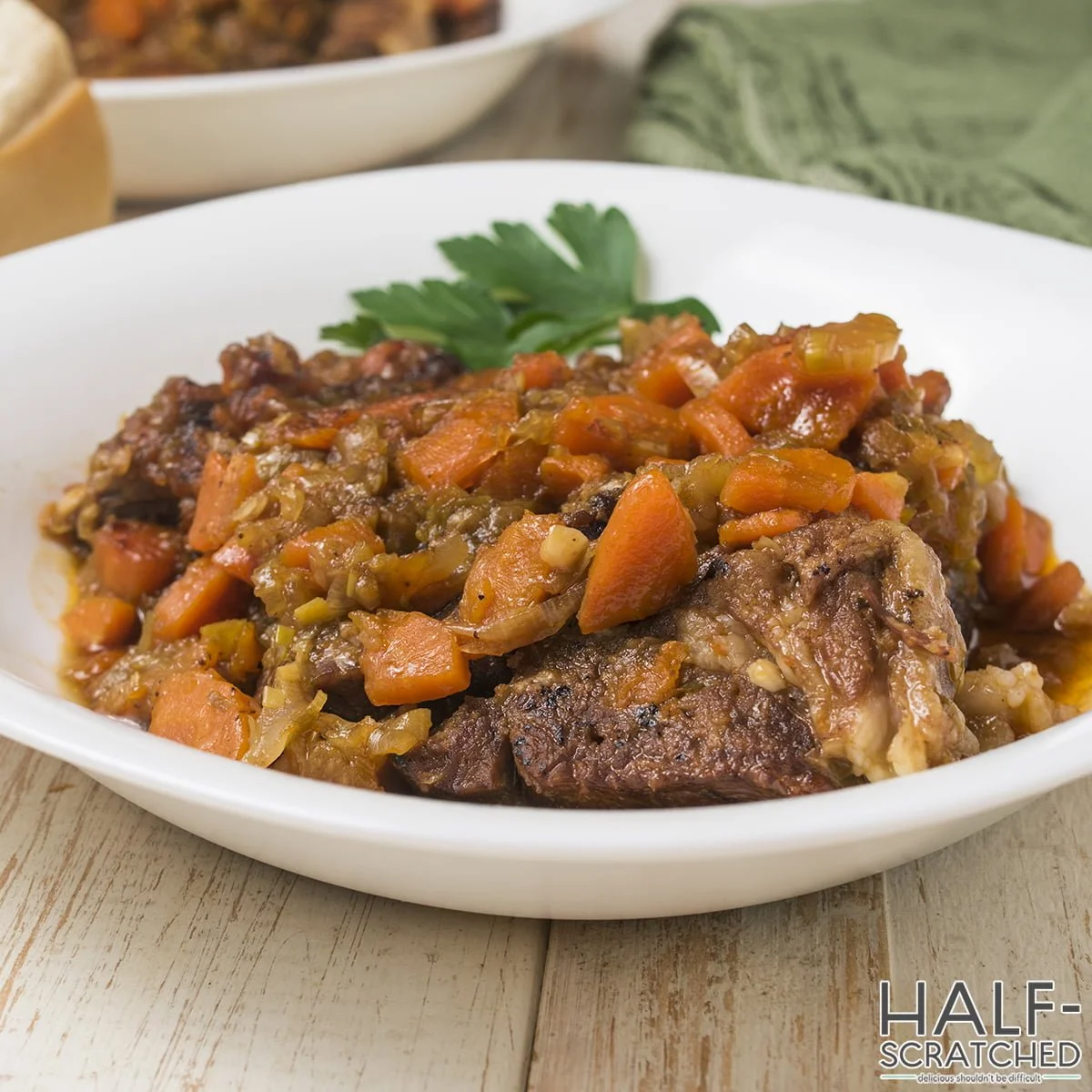 Close view of Ina Garten's Braised Short Ribs