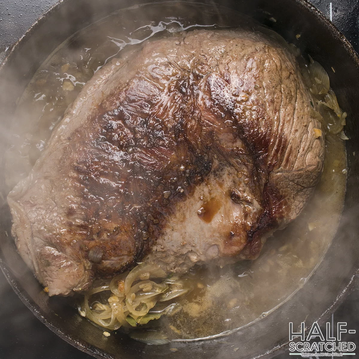 Meat in a pot