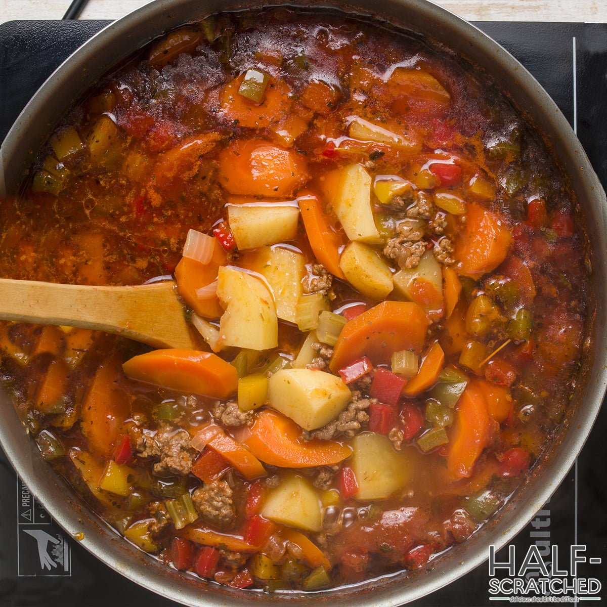 Cooked Vegetable Beef Soup