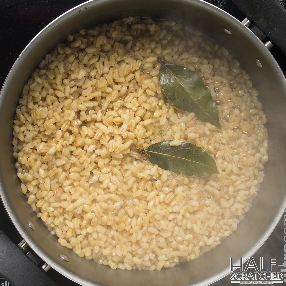 Farro In a saucepan