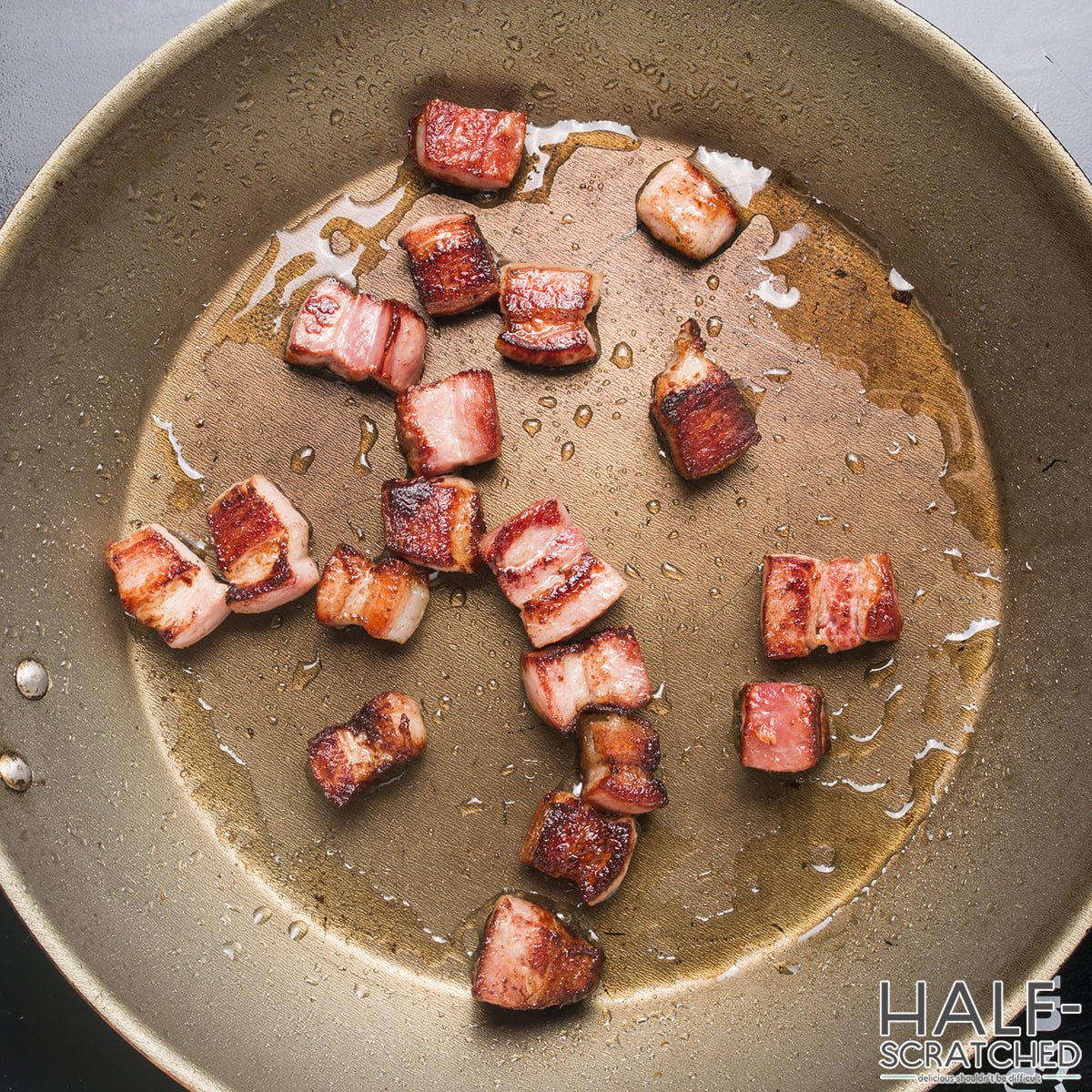 Frying bacon